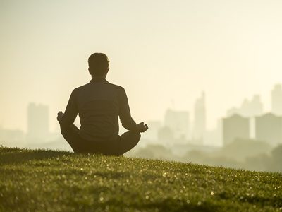 Mindfulness and Addiction - man meditating 