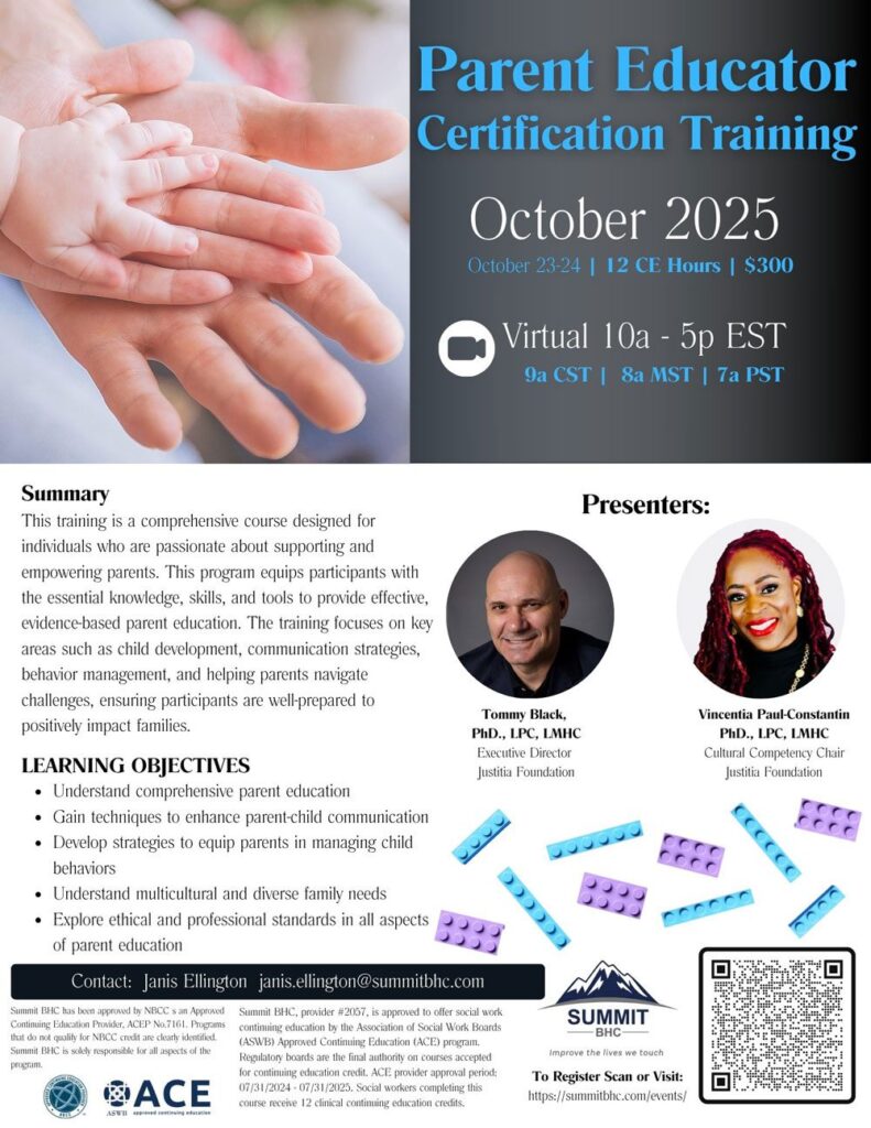 Parent Educator Certification Training
