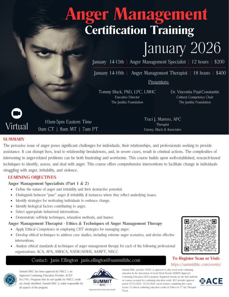 Anger Management Certification Training