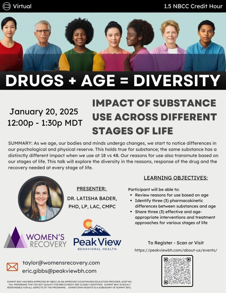 Drugs + Age = Diversity