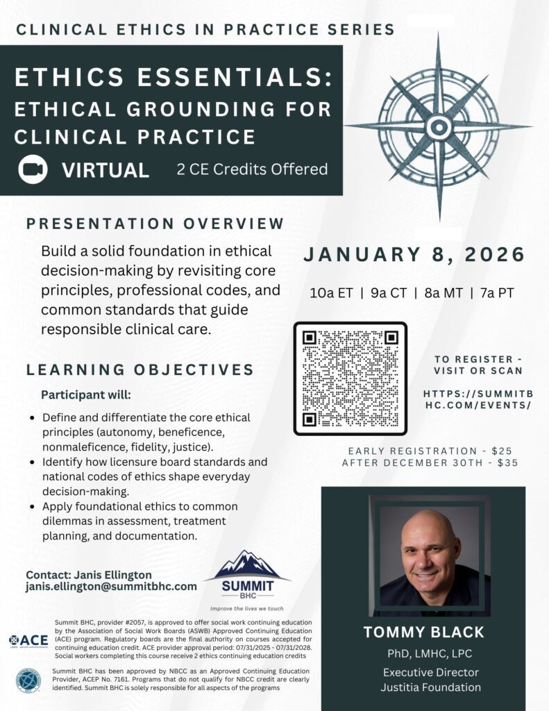 Ethics Essentials: ethical grounding for clinical practice