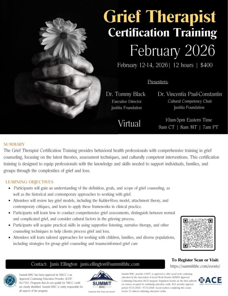Grief Therapist Certification Training