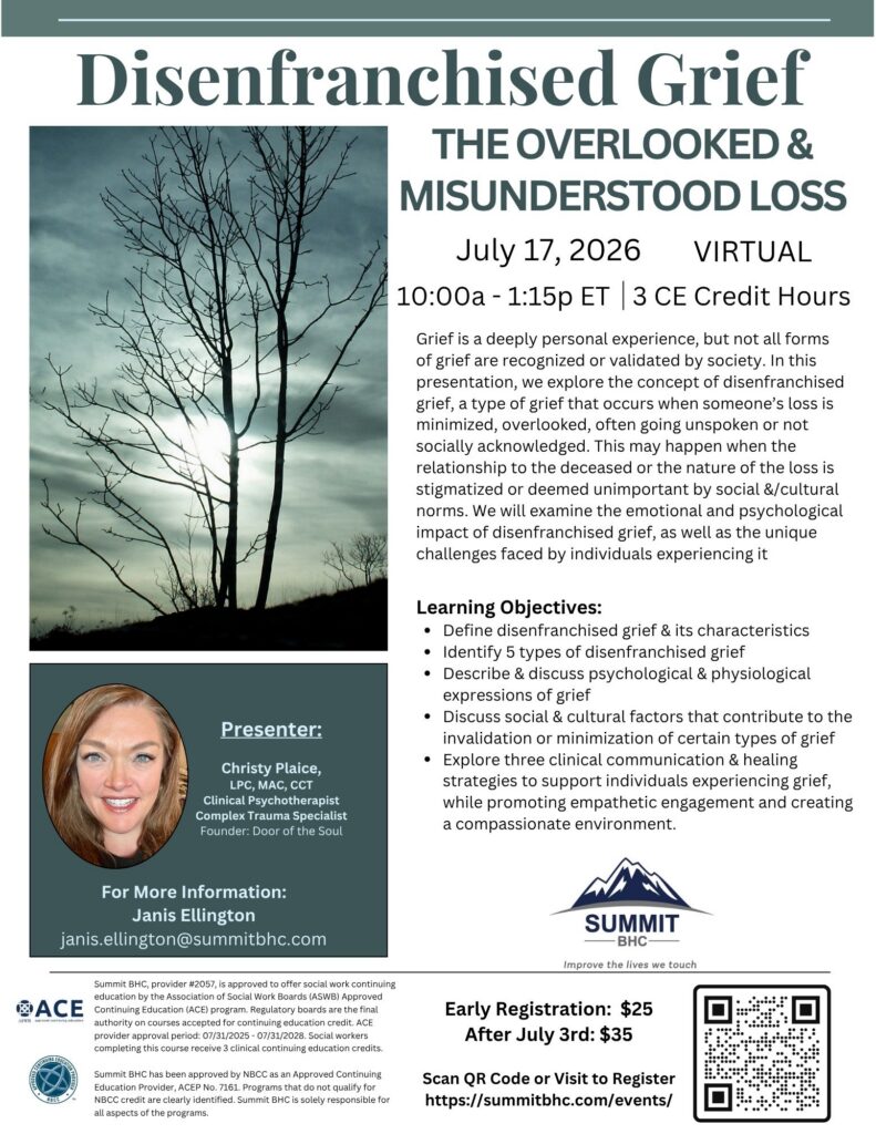 Disenfranchised Grief Event Flyer