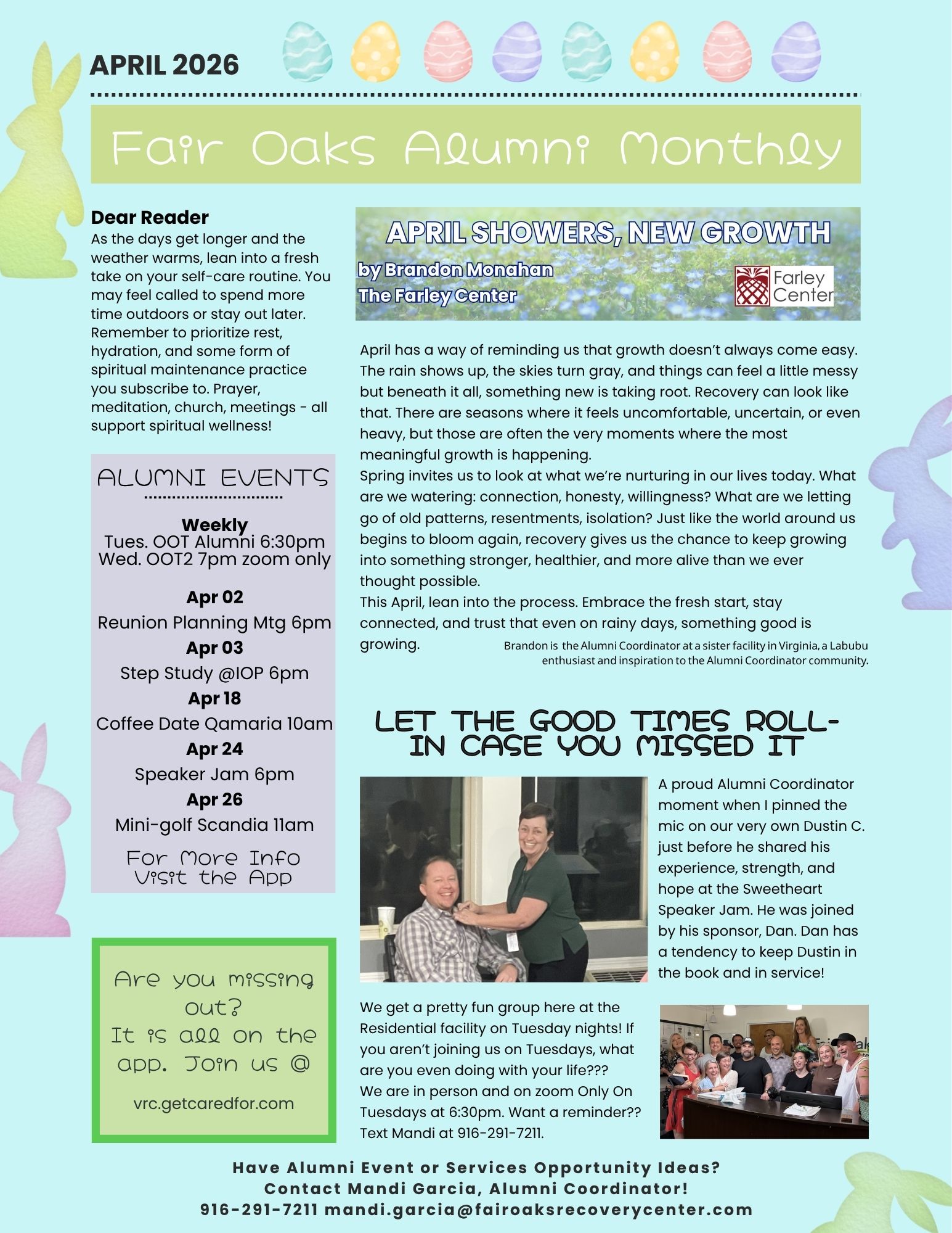 Fair Oaks Alumni Newsletter April 2026